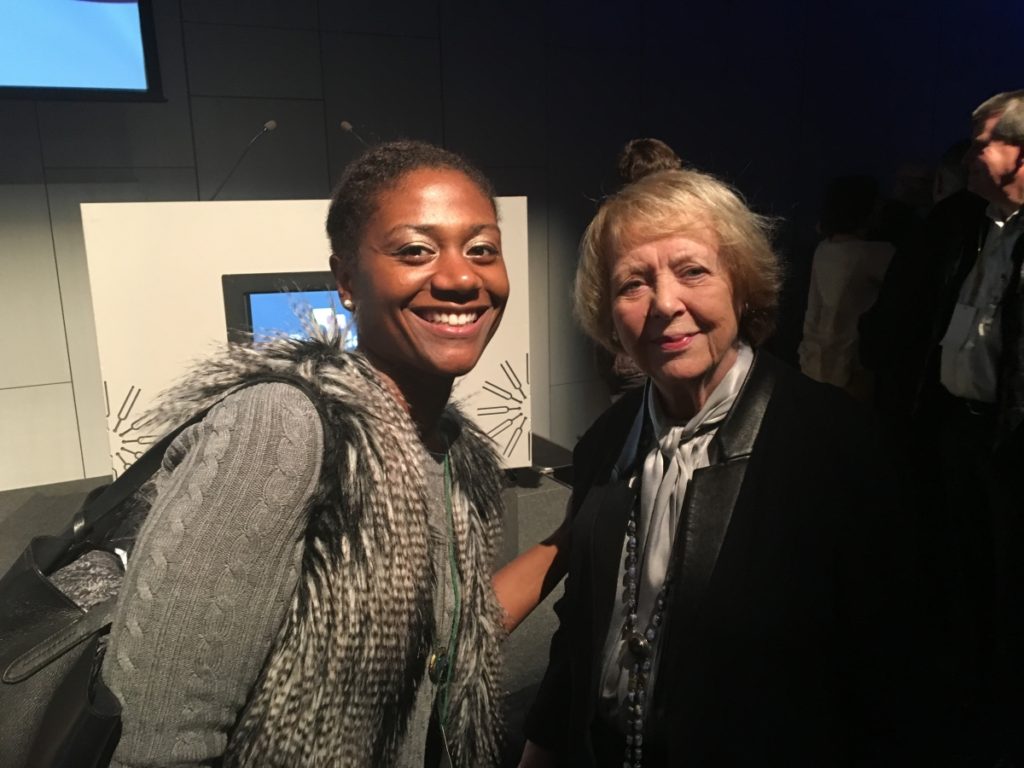 Me and Vigdís Finnbogadóttir at the 2017 Polyglot Conference in Reykjavík, Iceland